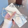 Óculos Lisos Estilo Ins Moda Coreana Óculos de Armação Grande para Homens, Podem Ser Equipados com Lentes de Grau Óculos Lisos Anti-Luz Azul para Mulheres
