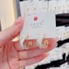 Pendientes de moda plisados atmosféricos europeos y americanos, temperamento femenino, celebridades cibernéticas, dulces pendientes de pasador de plata con esmalte, pendientes geométricos de sentido avanzado