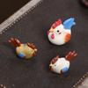 Adorno de Mascota de Té Gallo del Zodiaco de Arcilla Púrpura Yixing, Se Puede Usar para Juego de Té, Decoración del Hogar para Mesa de Té, Accesorios para Juegos de Té, Escultura Grande de Gallo Pintado