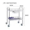 Carro de tratamiento engrosado, mesa de instrumentos de acero inoxidable, carrito de belleza para enfermeras, estante de almacenamiento para cirugía de enfermería, carrito para cambiar apósitos