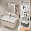 Chaozhou Cerâmica Banheiro Doméstico Alumínio Favo de Mel Armário de Banheiro Cerâmica All-in-One Bacia Mesa de Lavagem Mesa de Lavagem de Vaso Sanitário