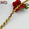 Onda S de 3-5 mm dorada y plateada borde curvo con cortina de cintas de encaje ropa de niños accesorios de boda accesorios de ropa DIY