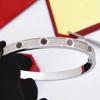 Vendas Diretas de Fábrica pulseira de cartão duas fileiras Diamante Micro-cravado diamante completo aço titânio aço inoxidável três fileiras Diamante pulseira estrelada pulseira