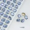 Dongzhou Cristal 9*7mm Oval Diamante para Nail Art Alta Qualidade Cristal K9 Imitação Corte Chinês Flash Explosivo Resistente ao Desgaste Prateado Acessórios para Nail Art