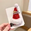 Novo conjunto de presilhas de cabelo de Natal para crianças, grampo de cabelo, presilha de chapéu de árvore de Natal, adereço de cabeça fofo para bebê, atacado