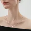 Collar Colgante de Doble Capa con Circonita de Perla Estilo Coreano de Moda Cadena para Clavícula de Temperamento Nicho Versátil Joyería de Alta Gama Venta al por Mayor