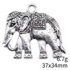 37X34Mm 6.7g Multicor DIY Liga de Zinco Joias Pingente de Elefante Tailandês
