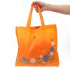 Bolsa tote con hebilla de punto 210D tela Oxford cartera hebilla oculta bolsa de compras plegable flor pequeña botón a presión bolsa de protección ambiental venta al por mayor