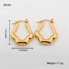 Atacado Transfronteiriço Brincos de Titânio com Coração Embossado Nicho Brincos para Mulheres Retro Europeu e Americano High-End Simples Brincos Banhados a 18K