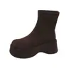Botas Martin de sola grossa, efeito emagrecedor, novo modelo 2026, que aumenta a altura, para mulheres baixinhas, botas curtas, botas de tecido da moda para o outono