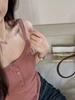 Bm hot girls suspensórios de fio de vento com bojo sutiã grátis peça única bojo colete para o peito lingerie feminina para usar por dentro e por fora