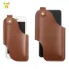 Riñonera de cuero para teléfono móvil transfronteriza, anti-pérdida, con correa para la cintura, funda de PU, hebilla de cinturón, funda táctica