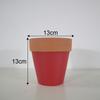 Vaso de cerâmica vermelha fosca, estilo nórdico, para pendurar em ambientes internos, orquídea, suculentas, rabanete verde, vaso de cerâmica com bandeja e furos