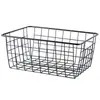 Cesta de Almacenamiento de Hierro Forjado Estilo Japonés Almacenamiento de Snacks de Cocina Escritorio Juguetes Cesta Creativa Organizador de Ropa de Armario Cesta de Almacenamiento