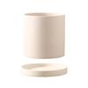 Vaso de Flores Cerâmico Fosco Cor Sólida Morandi com Bandeja Nórdico Grande Casa Jardim Plantio Verde Suculentas Flores em Vaso