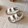 Sandálias Infantis para 3-6 Anos Verão Novo Estilo Solado Macio Antiderrapante Sandálias para Meninas Biqueira Aberta Sapatos de Praia Estilo Coreano Moda Calçados Infantis