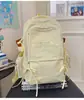 Mochila leve de cor sólida estilo japonês, adequada para viagens ao ar livre, com grande capacidade, versátil para uso casual e ideal como mochila para o dia a dia para estudantes universitários.