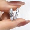 Joyería de Oro Longlong Nuevo 2024 Pendientes de Plata de Ley 925 Oro Rosa Diamante Diamante de Alto Carbono Temperamento Ins para Mujer Pendientes Más Fáciles de Combinar