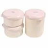 Caja de almacenamiento redonda linda con tapa, caja clasificadora de cuentas de escritorio, frasco de almacenamiento misceláneo para algodón cosmético, frasco de almacenamiento para hisopos de algodón