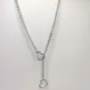 Nuevo Collar Metálico de Cadena Retro Punk Tendencia Hip-Hop Personalidad Simple Corazón de Melocotón Versátil Collar para Hombres y Mujeres Parejas