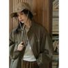 Casaco Trench de Comprimento Médio Tendência para Mulheres 2025 Primavera Novo Estilo de Hong Kong Ins Retro Casual Resistente Gola Alta Jaqueta de Trabalho