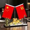 Enfeite de mesa Kirin, porta-canetas de cristal, globo terrestre, decoração de escritório para o escritório do chefe, inauguração de empresa estilo chinês novo, presente de inauguração