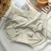 Paquete independiente] camelia 7A ultrafina antibacteriana sin rastro ropa interior de seda de hielo para mujer seda cintura media encaje calzones para mujer