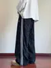 Pantalones de pana teñidos anudados rosas para hombre, Otoño e Invierno, Estilo Americano Retro, Pantalones de chándal casual sueltos de pierna ancha rectos
