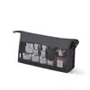 Bolsa de armazenamento de maquiagem, bolsa de armazenamento de viagem, necessaire portátil, bolsa de banho feminina, bolsa de maquiagem em rede, bolsa triangular