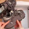Tênis Dad de Malha para Mulheres, Sapatos de Plataforma de Sola Grossa, Outono 2025 Novos Sapatos Casuais Versáteis e Populares para Mulheres com Pequeno Aumento de Altura
