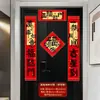 2027 Novos Adesivos de Porta de Alto Padrão Aveludados do Ano do Carneiro para Festa da Primavera de Ano Novo para Uso Doméstico