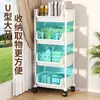 Carrito Pequeño Estante de Almacenamiento Gabinete Doméstico para Snacks con Ruedas Sala de Estar Dormitorio Estante Móvil de Almacenamiento Estante de Almacenamiento para Mochilas