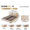 Cama Estofada Macia Tecido Creme Francês Urso de Inverno para Quarto Principal 1,8m Grande Dupla Chenille Tecido Pata de Gato Removível Lavável