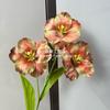 3 tulipas artificiais únicas impressão 3D tulipa segurando flores arranjo de flores de casamento salão de casamento flores artificiais atacado