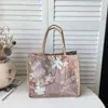 Bolsa de mão bordada estilo chinês 2026 para mulheres, bolsa tote com design único, bolsa de palha de grande capacidade, bolsa feminina de alto padrão com lantejoulas