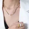 Collar Colgante de Perlas con Cuentas de Vidrio de la Reina Madre Personalidad de Hada Moda de Lujo Ligero Joyería Versátil