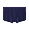 Cueca Boxer Masculina Respirável de Seda de Gelo com Malha Fina, Estilo Masculino do Sudeste Asiático