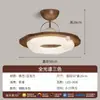 Novo lustre de sala de estar estilo vintage, luz principal de alta luminosidade e proteção para os olhos para o hall, luminária de madeira maciça com juntas de bambu estilo retro francês novo chinês