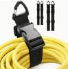 Organizador de Cable de Extensión Ajustable Negro de Gancho y Correa