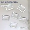 Novos Acessórios para Unhas de Diamante Quadrado Transparente Corte Gaopin Huazi Cristal Brilhante Retangular Ângulo Reto Fundo Pontiagudo Acessórios de Diamante para Unhas