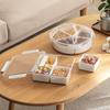 Bandeja de Frutas com Toque de Luxo, Estilo Levemente Luxuoso para a Sala de Estar, Bandeja de Frutas Doméstica, Bandeja Selada para Frutas Secas, Bandeja Compartimentada para Petiscos, Bandeja de Doces