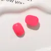 Estilo minimalista ins de color sólido tipo caramelo, parches de joyería dulces y únicos de media luna, postes para aretes DIY, accesorios para llaveros