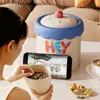 Papelera de escritorio con tapa, alto valor estético, para uso doméstico, habitación infantil, nueva y linda mini papelera pequeña para mostrador de oficina
