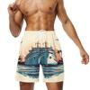 Pantalones Cortos Reductores de Edad para Hombre Verano Casual Sueltos Pantalones de Cinco Puntos para Hombre Moda Versátil de Longitud Media Pantalones de Playa Impresión Digital