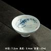 Taza de té china azul y blanca pintada a mano Juego de té Kung Fu Color bajo cubierta Cerámica Taza de té pequeña Taza cubo para el hogar 35ml Taza para invitados