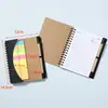 Cuaderno Espiral Creativo de Papel Kraft Seleccionado Cuidadosamente con Regla, Notas Adhesivas Reutilizables y Bloc de Notas Personalizable
