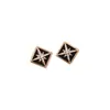Pendientes de Plata Recubiertos de Oro Real de 16K con Aguja de Plata, Forma de Rombo, Estilo Francés Hepburn, Pendientes de Lujo Ligero, Pendientes Vintage Elegantes de Gama Alta