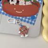 Dibujos Animados Lindo Oso Comida Juguete Llavero Colgante Mochila Escolar Colgante de Bolsa Pequeño Regalo Llavero de Pareja Joyería Regalo