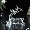 Enfeites de Natal de Alce em Acrílico Transparente Natal Americano Cristal de Gelo Neve Cervo Pingente Decoração de Cena