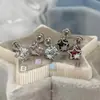 Estilo Doce e Cool Cinco Pontas Estrela Unhas de Hélice Titânio Aço Zircônia Brincos Femininos Estilo Ins Brincos Nicho High-End Pessoas Modernas Essencial
